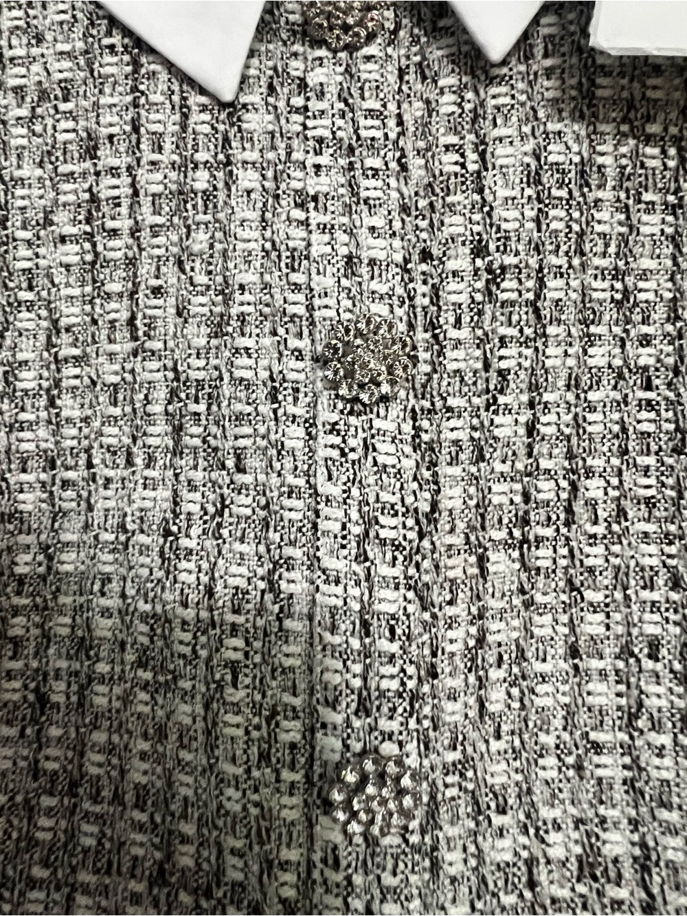 Likely Riello Cotton Tweed Minidress in Brown-White sz 12 - Picture 9 of 9